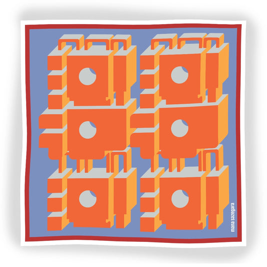 W36" x L36" 'OG' orange scarf